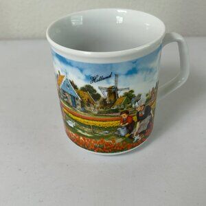 J C V Hunnik Collection Hand Decorated Coffee Mug Scenic Holland Cup